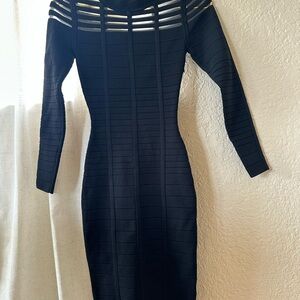 Reiss Black Long Sleeve Dress
